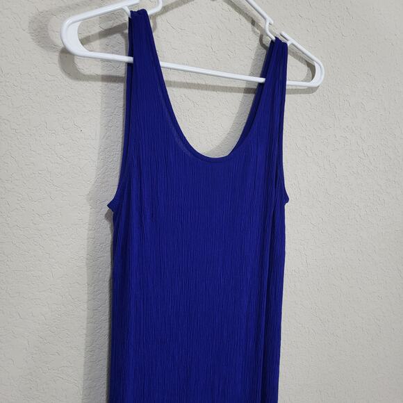 K Studio Dress Womens Small Blue Sleeveless Midi Summer Casual Resort Minimalist - Picture 7 of 10